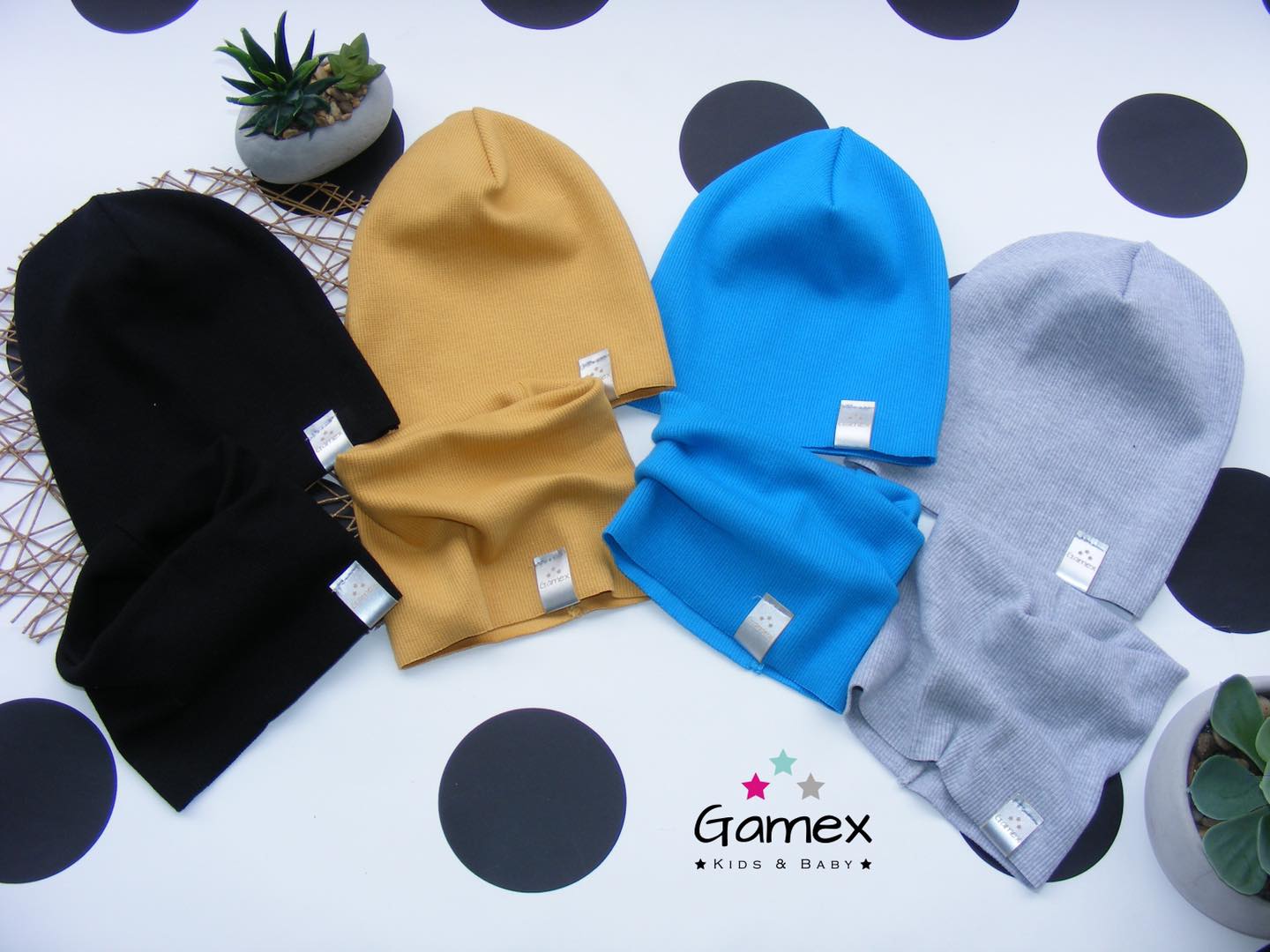 Jarní čepice a nákrčník Sada