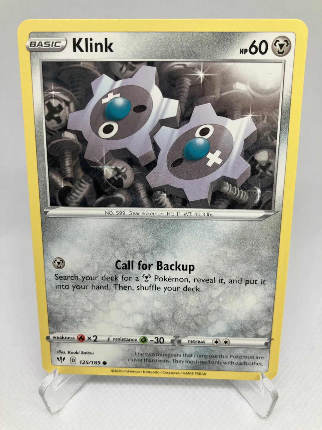 Pokémon karta Klink 125/189 Darkness Ablaze