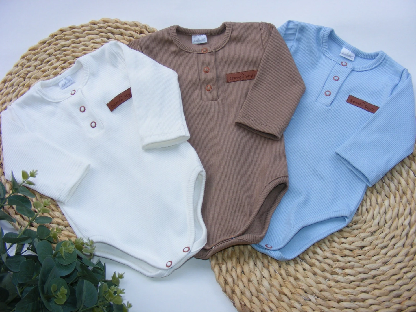 Dětské body polokošile 3 barvy