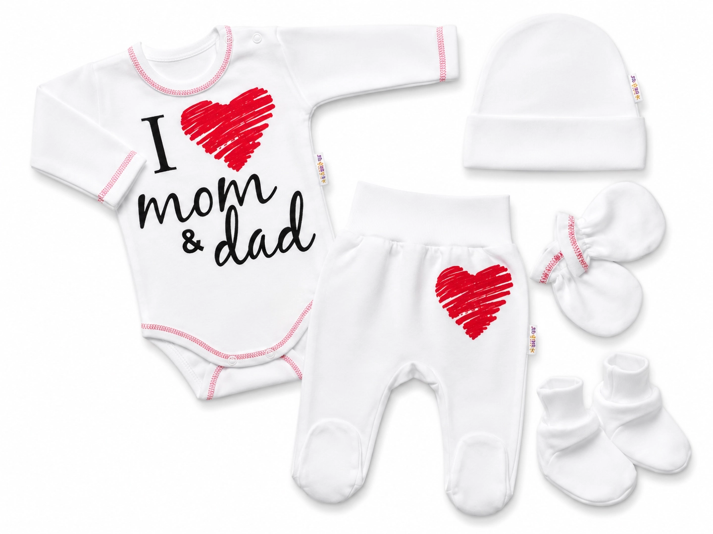 Sada do porodnice Baby Nellys 5ks | Červená